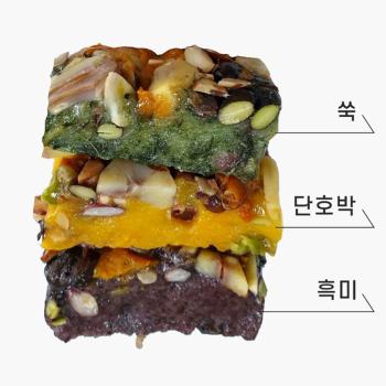 28년 전통 수제 3종 영양찰떡 3kg (쑥8개,찰흑미8개,단호박8개)