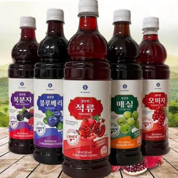 블루원  농축액기스100% 900ml X4종(복분자/블루베리/석류/매실)