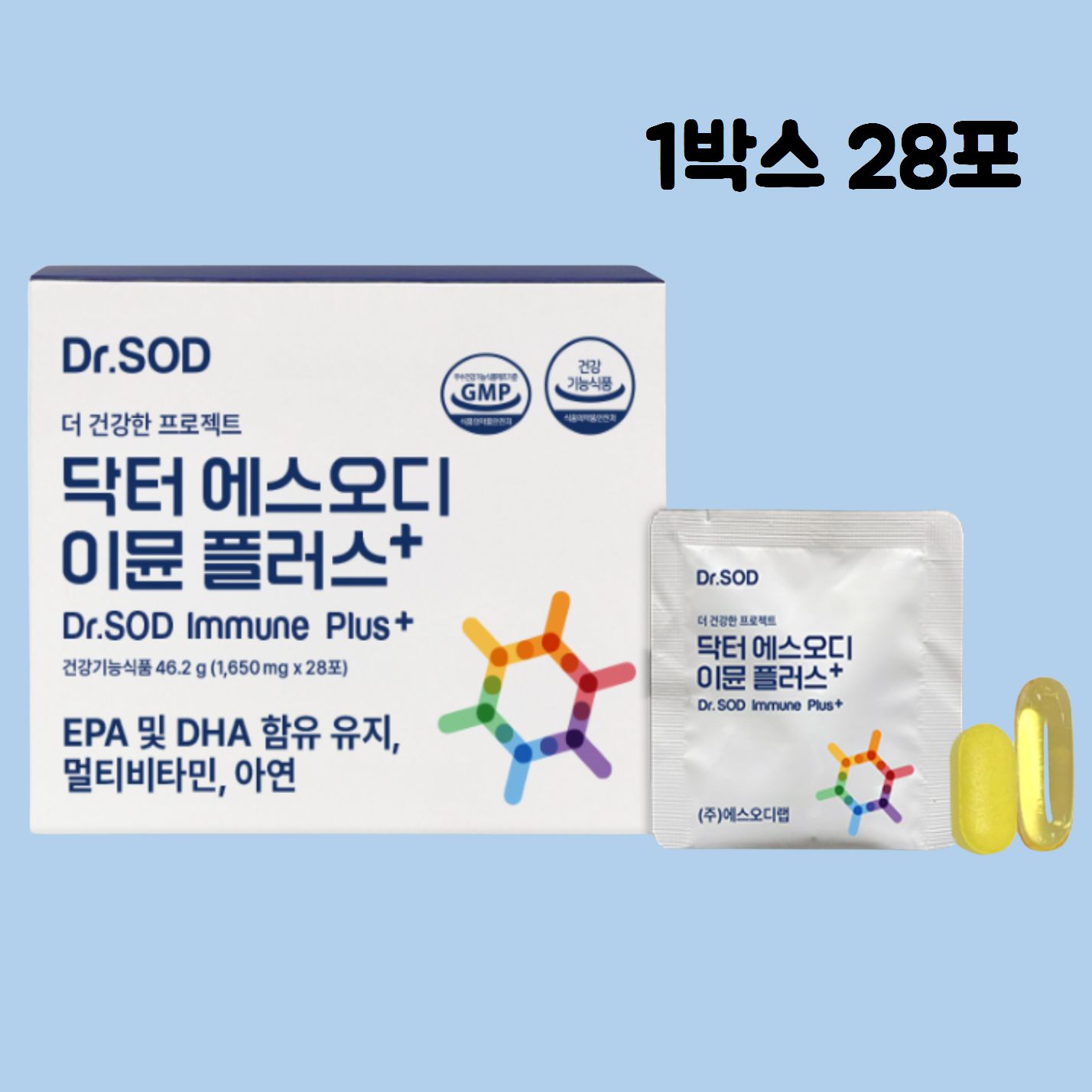 닥터 에스오디 이뮨 플러스 SOD 항산화 1박스 28포