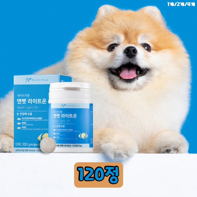 앤펫 라이트온 반려동물 눈건강 120정