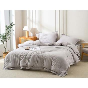 [김수자생활건강] 러블리 광발열 극세사 차렵이불 그레이 슈퍼싱글(차렵이불1)