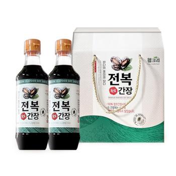 전복 간장 선물세트 500ml * 2 (박스포장 선물세트)