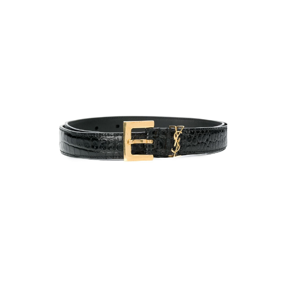 【정품/국내 배송】YSL 생로랑 모노그램 스퀘어 버클 레더 벨트 554465DND0J1000
