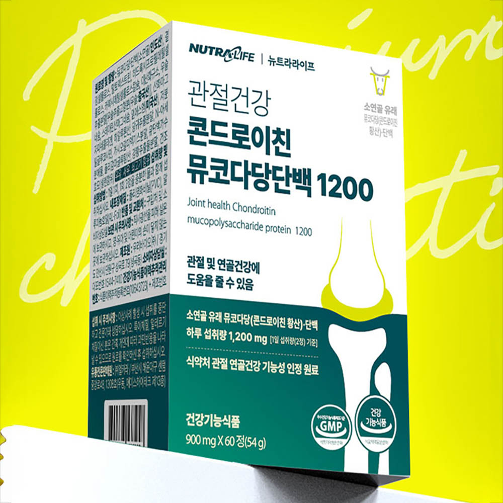 <뉴트라라이프> 소연골추출 프리미엄 관절건강 콘드로이친 뮤코다당단백 1200 60정