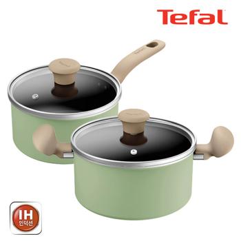 [테팔] 인덕션 티타늄 루아 냄비 2종 세트 (편수냄비 18cm + 양수냄비 20cm)