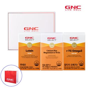 [GNC] 눈 뼈 혈행건강 선물세트(셀렉트 루테인 30캡슐 + 셀렉트 초임계 알티지 오메가3 r-T
