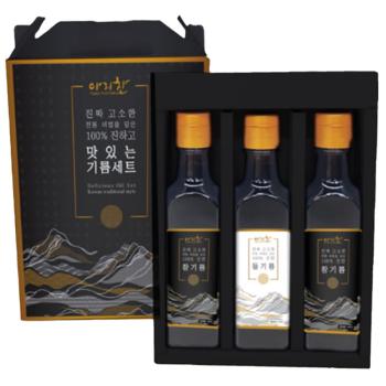 참기름&들기름 3종세트 (참기름270ml×2병, 들기름270ml×1병)