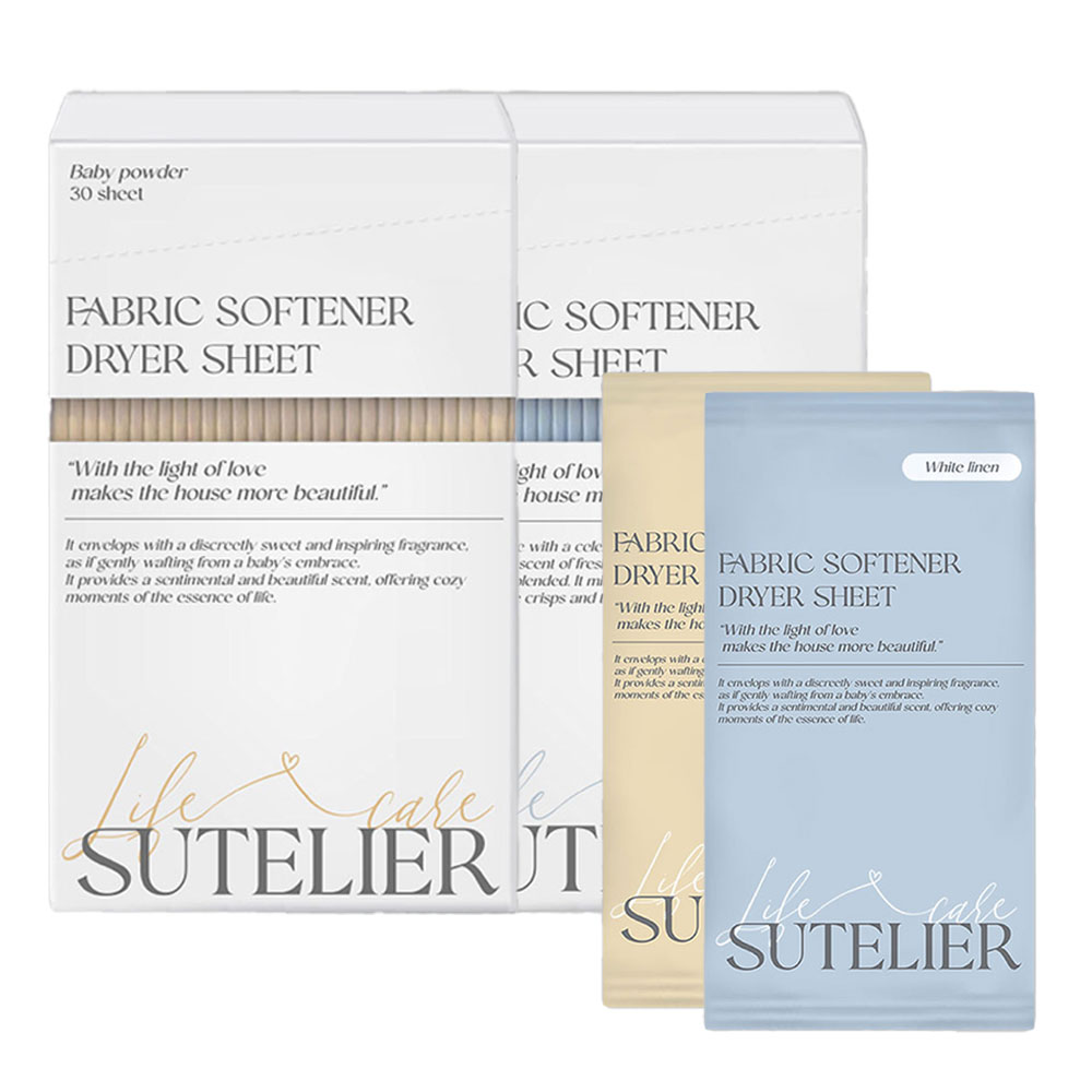 [수뜰리에] 고농축 건조기시트 섬유유연제 개별형 30개입 2종 택1