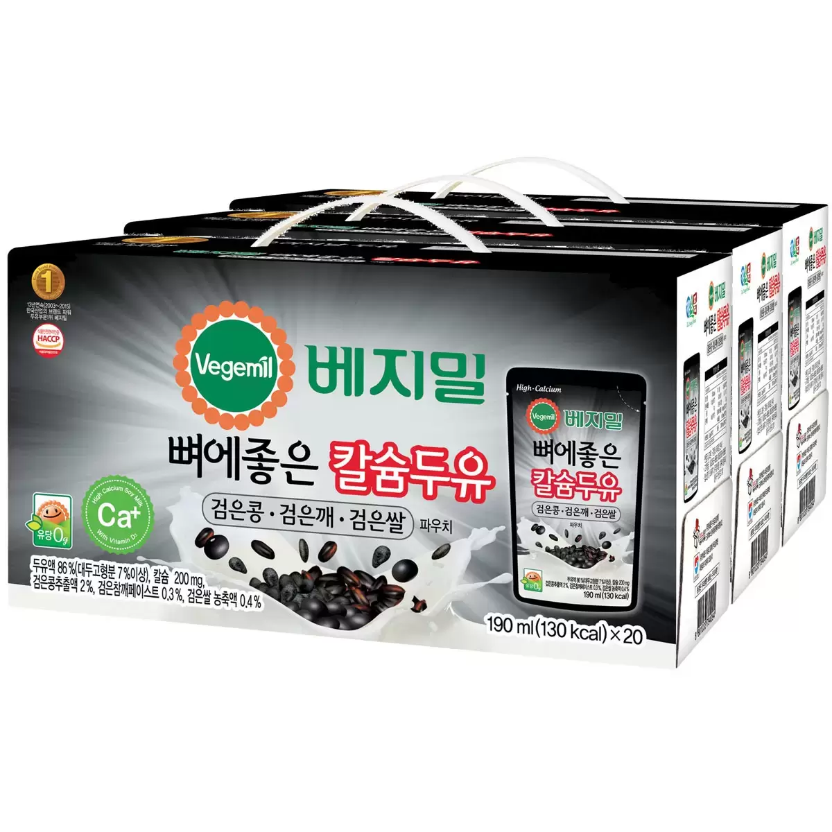 [베지밀] 검은콩 & 깨 & 쌀 두유190ml*60
