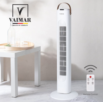 [독일 바이마르] 모던화이트 리모컨 타워팬 VMK-22RE1010