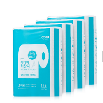 애터미 화장지 4D(35M x 15롤) x 4팩